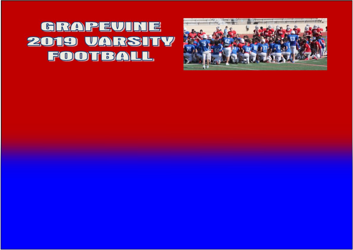 GCISD Football:  Grapevine Holds Fall 2019 Intersquad Scrimmage at Mustang-Panther Stadium to Start 100th Year of Football